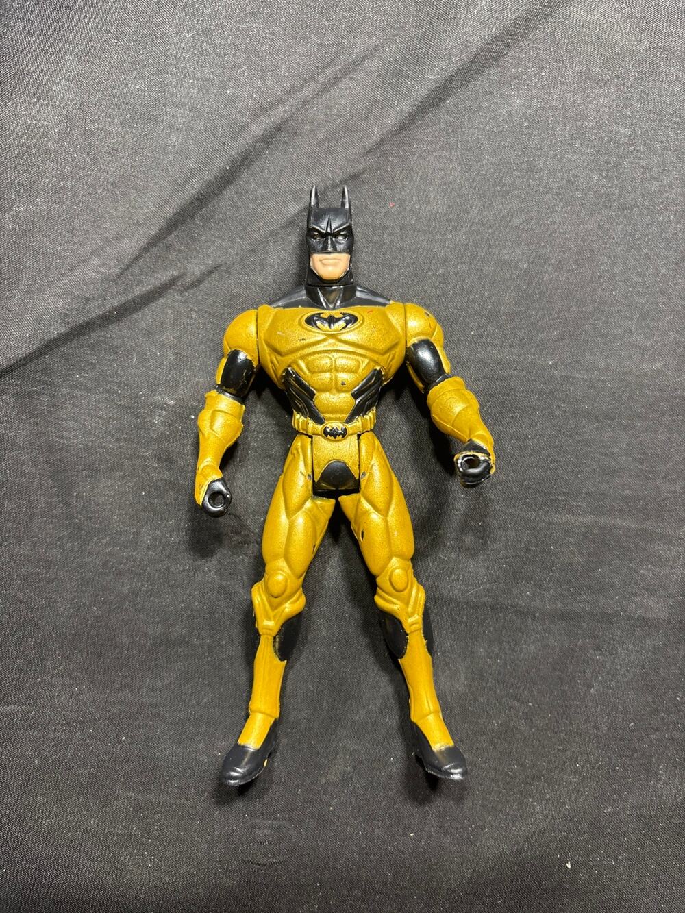 Vintage Kenner Gold Batman Action Figure 1990s DC Comics Loose
